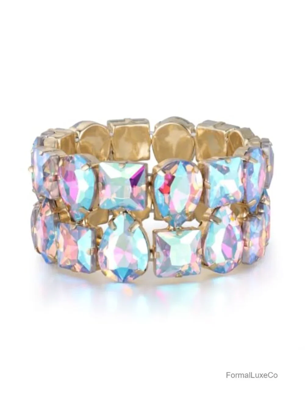 Marquise Rhinestone Stretch Bracelet Bridal Wedding Jewelry